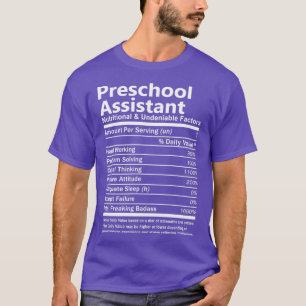 Camiseta Auxiliar De Preescolar, Cara Nutricional E Innegab