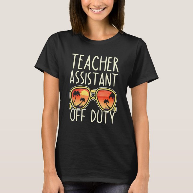 Camiseta Auxiliar de profesores de Duty Sungafas de sol pla (Anverso)