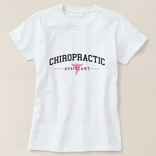 Camiseta auxiliar de quiropráctica colegiada (Diseño del anverso)