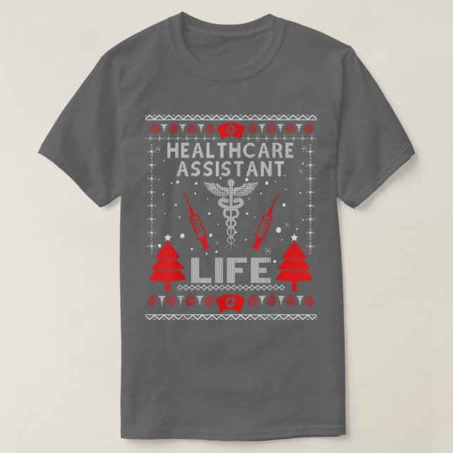 Camiseta Auxiliar de salud Vida Navidades feos sudores  (Diseño del anverso)