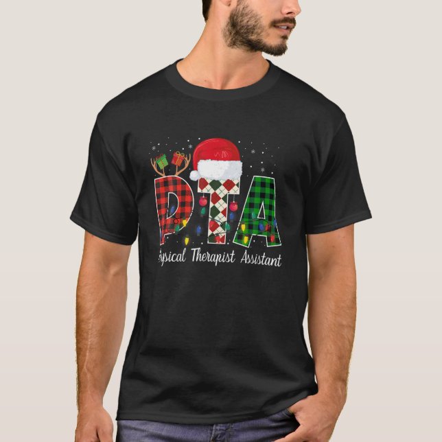 Camiseta Auxiliar de Terapia Física Navidades Luces Red Pl (Anverso)