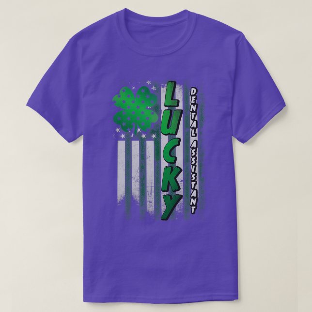 Camiseta Auxiliar dental afortunado (Diseño del anverso)