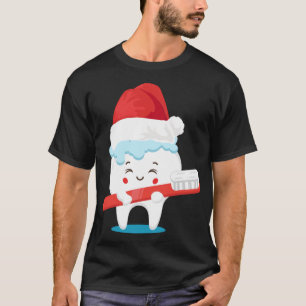Camiseta Auxiliar dental de Navidades dietéticos Cute X-Mas