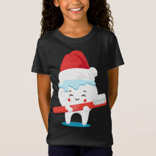 Camiseta Auxiliar dental de Navidades dietéticos Cute X-Mas