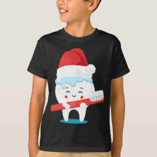 Camiseta Auxiliar dental de Navidades dietéticos Cute X-Mas