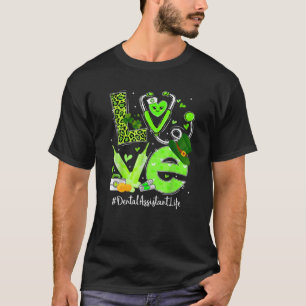 Camiseta Auxiliar dental Enfermera Vida Amor Estetoscopio