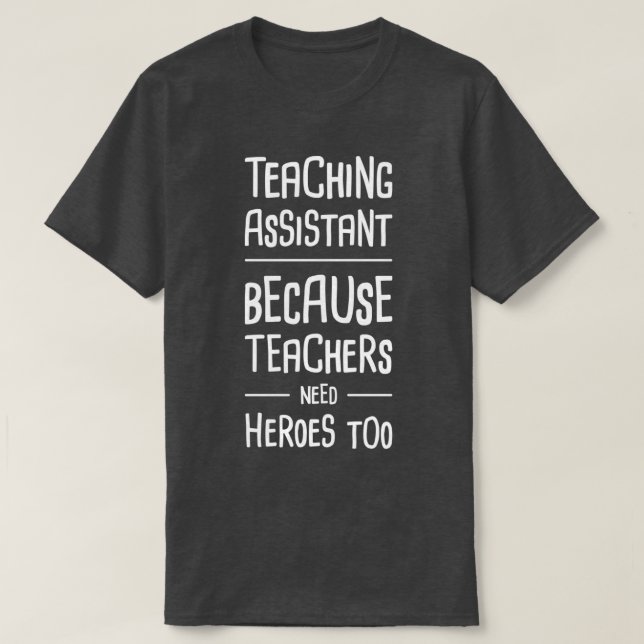 Camiseta Auxiliar docente asistente de profesores héroes (Diseño del anverso)