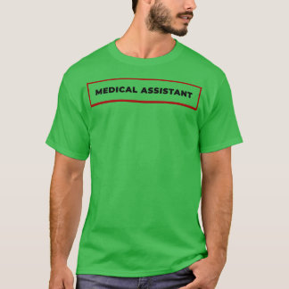 Camiseta Auxiliar médico con marco rojo