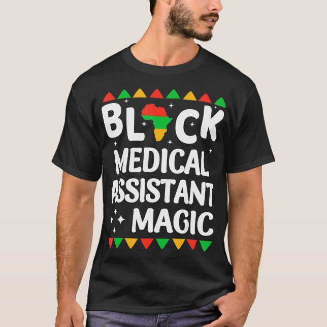 Camiseta Auxiliar médico de enfermeras negras historia mági (Anverso)