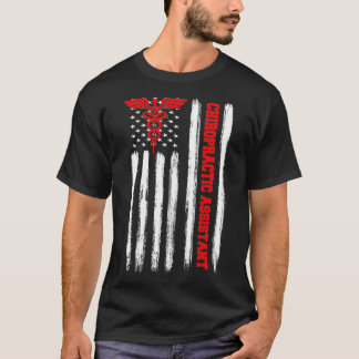 Camiseta Auxiliar médico de quiropráctica de bandera estado