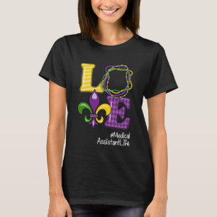 Camiseta Auxiliar médico Enfermera Mardi Gras Leopard Festi