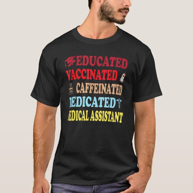 Camiseta Auxiliar Médico Enfermeras Vacunadas Registradas (Anverso)