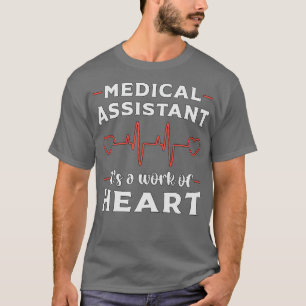 Camiseta Auxiliar Médico Médica de Corazón Enfermera de Med
