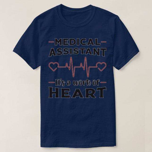 Camiseta Auxiliar médico Médica de corazón Funny medicina (Diseño del anverso)