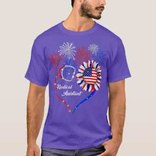 Camiseta Auxiliar Médico Patriótico 4 De Julio Estadouniden