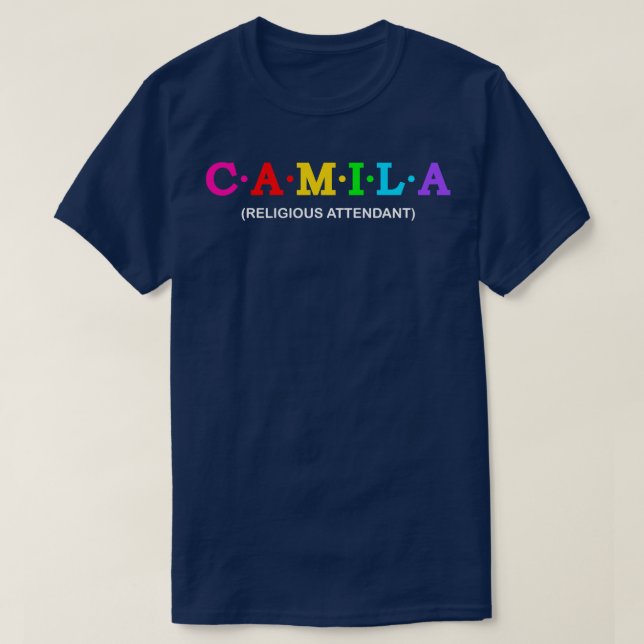 Camiseta Auxiliar religioso de Camila (Diseño del anverso)