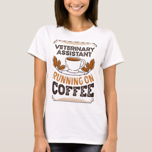 Camiseta Auxiliar veterinario corriendo en Coffee Caffeine