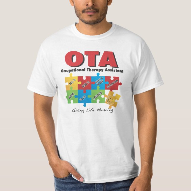 Camiseta auxiliar XL de la terapia profesional del (Anverso)