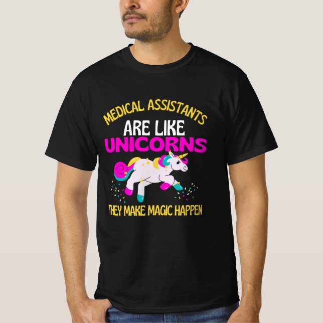 Camiseta Auxiliares médicos Unicornio , Unicornio mágico (Anverso)