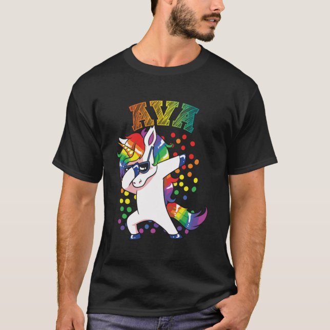 Camiseta Ava Dabbing Unicorn (Anverso)
