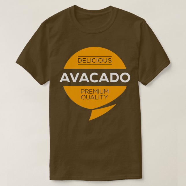 Camiseta Avacado Diseño de alimentos 2 (Diseño del anverso)