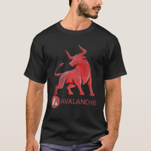 Camiseta Avalanche de mercado de toros de la moneda AVAX de