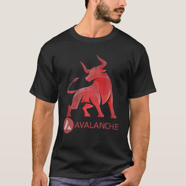 Camiseta Avalanche de mercado de toros de la moneda AVAX de (Anverso)