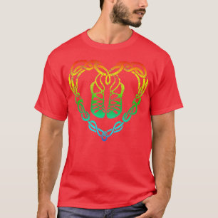 Camiseta Avance irlandés bailando el regalo del corazón del