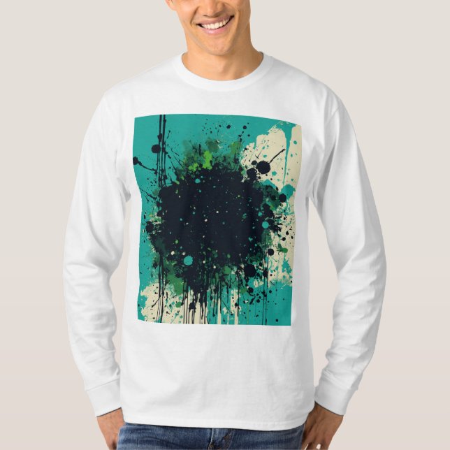 Camiseta Avant-Garde Splatter: Diseñador Futurista de gama  (Anverso)