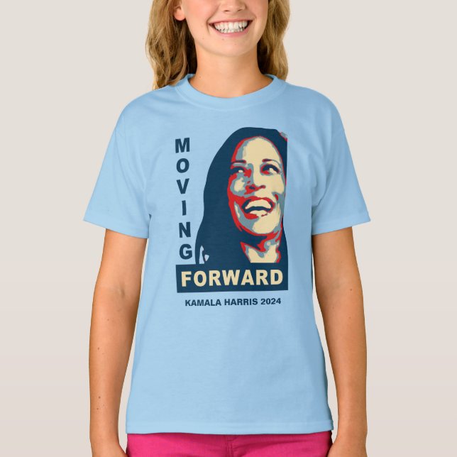 Camiseta AVANZANDO Kamala Harris por la presidencia de 2024 (Anverso)