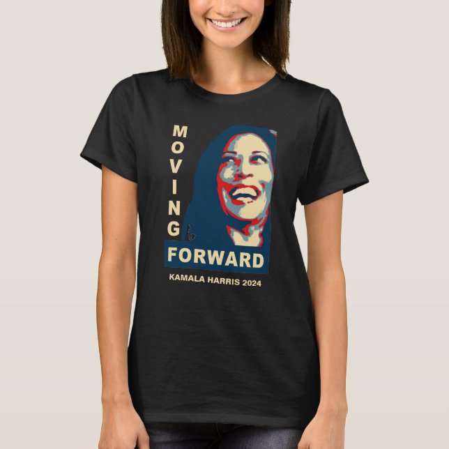 Camiseta AVANZANDO Kamala Harris por la presidencia de 2024 (Anverso)