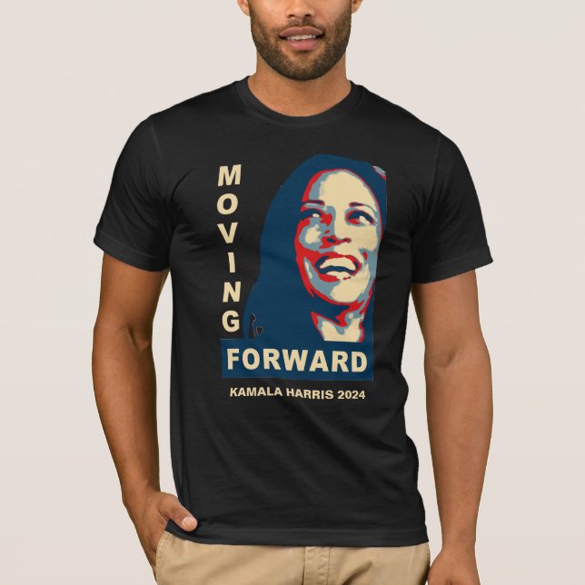 Camiseta AVANZANDO Kamala Harris por la presidencia de 2024 (Anverso)