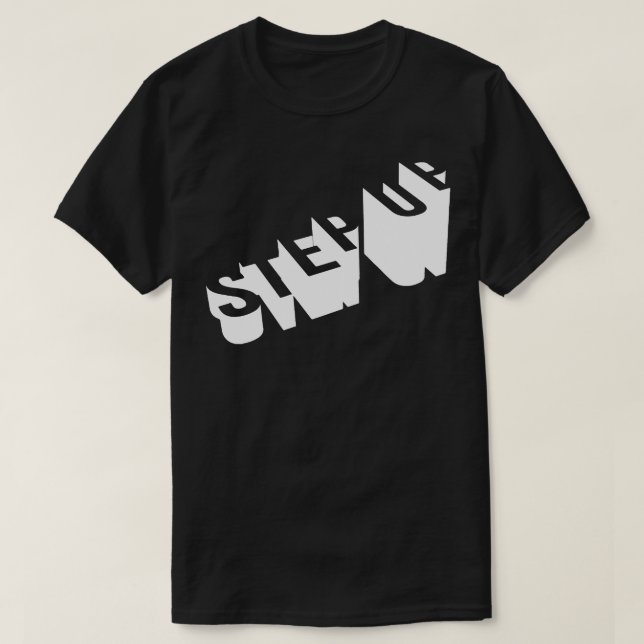 Camiseta Avanzar 3d Diseño de texto negrita (Diseño del anverso)