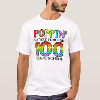 Camiseta Avanzar A Través De 100 Días De Escuela