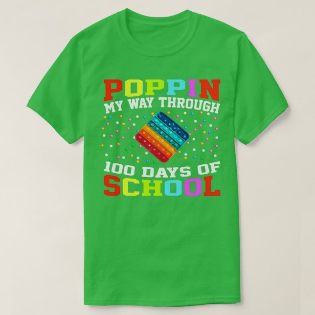 Camiseta Avanzar a través de 100 días de escuela 20 (Diseño del anverso)