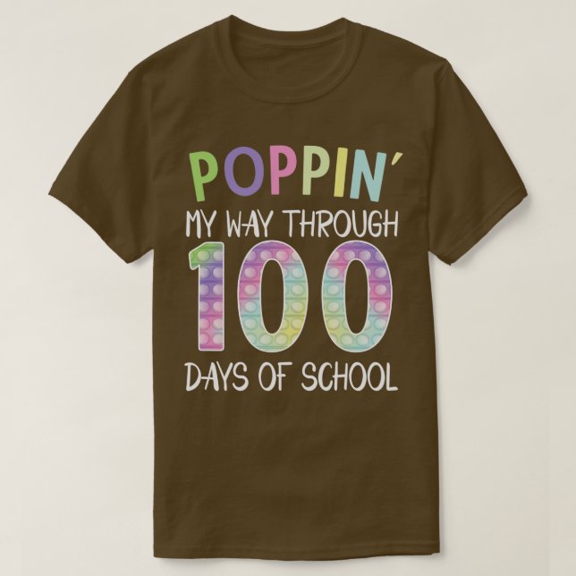 Camiseta Avanzar a través de 100 días de escuela 6 (Diseño del anverso)