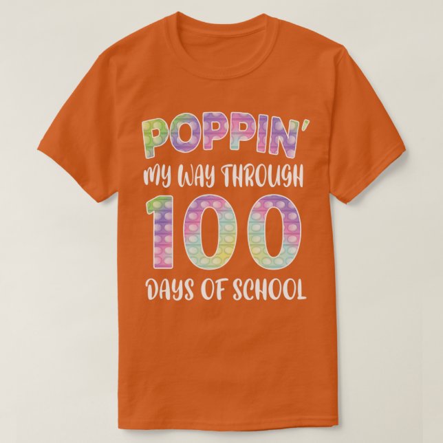 Camiseta Avanzar a través de 100 días de escuela 7 (Diseño del anverso)