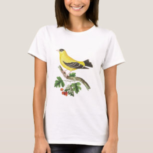 Camiseta Ave Amarillo Aleta dorada vintage