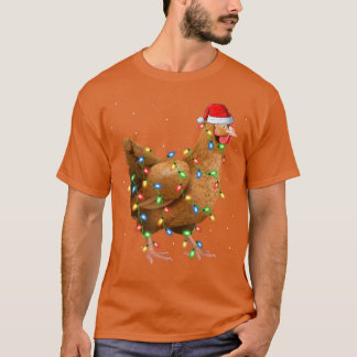 Camiseta Ave apasionada con Navidad enciende a Santa Chicke