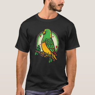 Camiseta Ave Ave Viendo A Zookeeper Birder Green Cheek Pa