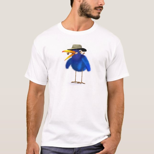 Camiseta Ave azul 3d Australia (Anverso)