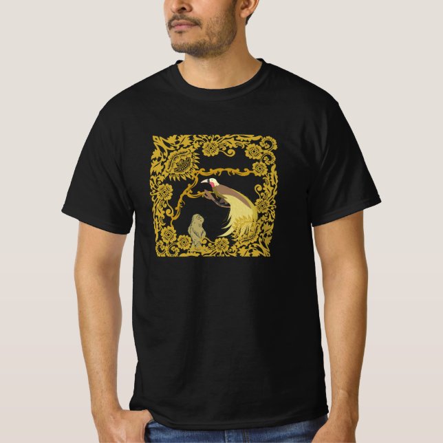 Camiseta ave batik del paraíso (Anverso)