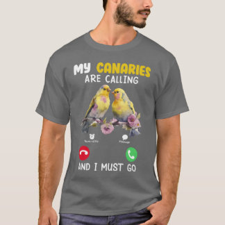 Camiseta Ave canaria, mis canarios llaman a chico amante de