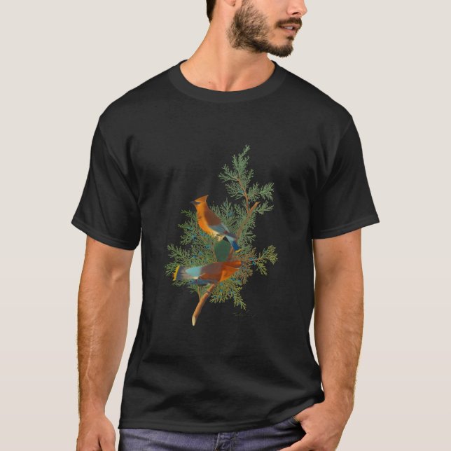 Camiseta Ave cedro de Aves de América divertido (Anverso)
