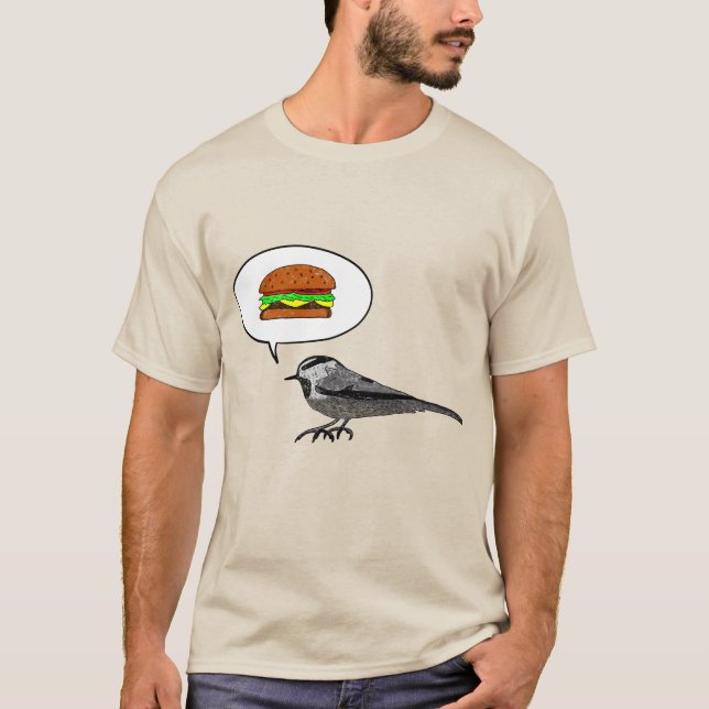 Camiseta Ave Cheeseburger: Pollo de montaña (Anverso)