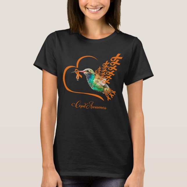 Camiseta Ave con Naranja Ribbon Guerrero de la Concienciaci (Anverso)