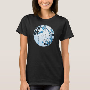 Camiseta Ave de arte japonés vintage en las flores Hokusai 