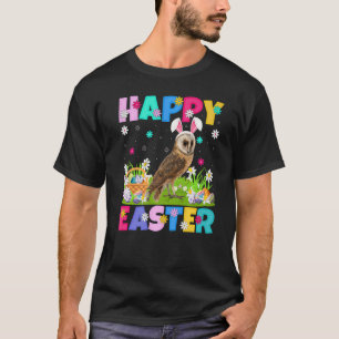 Camiseta Ave de Búho Barn Feliz Pascua De Pascua