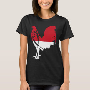 Camiseta Ave de caza Indonesia Bandera indonesia gallo G