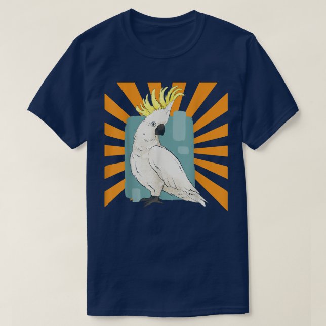 Camiseta Ave de Cockatoo Realista (Diseño del anverso)